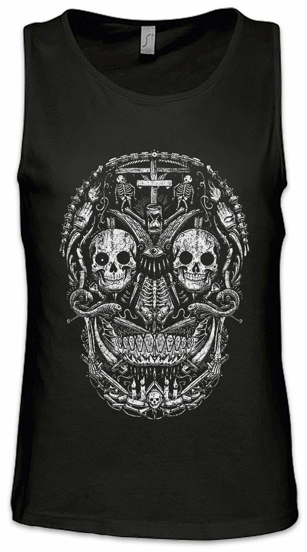 Tanktop Mexican Skull I Ärmelloses T-Shirt Schädel Sugar Gang Latino Mexico