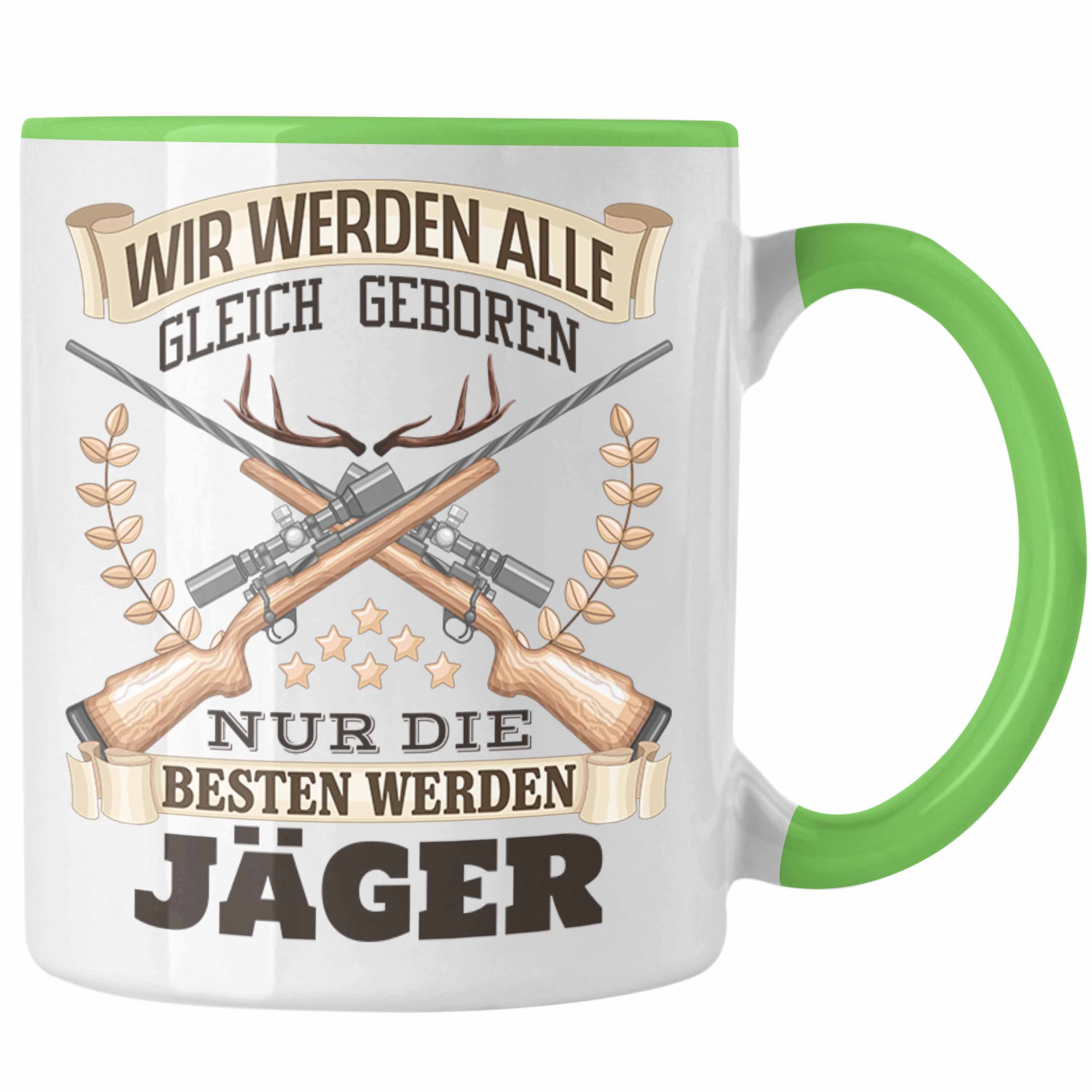 Trendation Tasse Jäger Tasse Geschenk Spruch Bester Jäger Jagd Grün