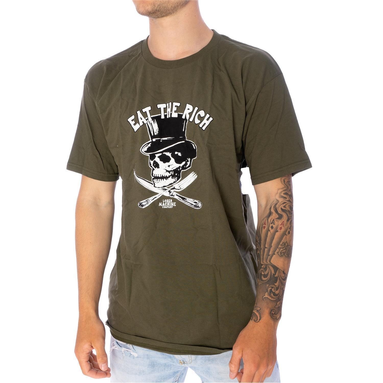 Loser Machine T-Shirt T-Shirt Loser Machine Eat The Rich (1-tlg) Großer "Loser Machine" Logo-Print auf der Vorderseite