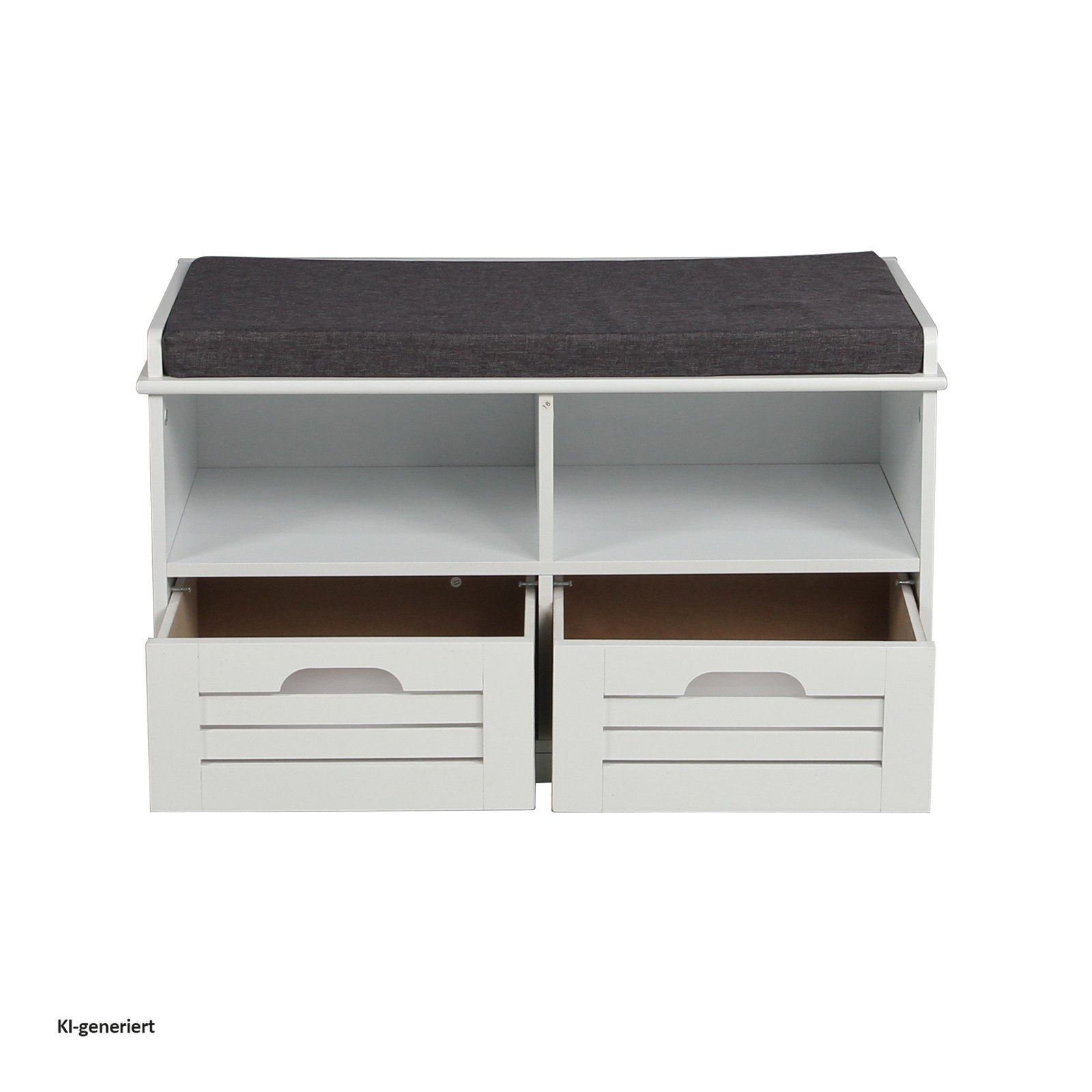 HTI-Living Schuhregal Schuhschrank weiß mit Sitzfläche, Stück 1-tlg., Schuhregal Schuhbank – Bild 2 von 3