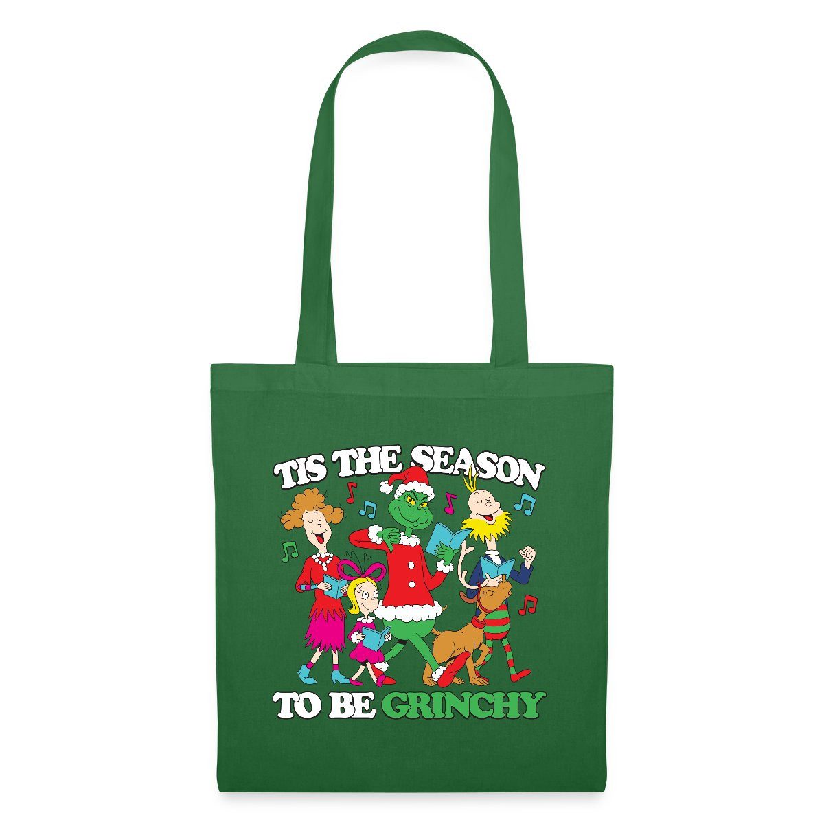 Henkeltasche Der Grinch Spruch The Season To Be Grinchy Stoffbeutel
