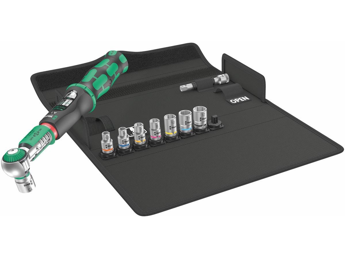 Wera Drehmomentschlüssel Wera Safe-Torque Drehmomentschlüssel (Set), 10-teilig, 1/4" Vierkantantrieb, 2-12 Nm, 5° Rückholwinkel