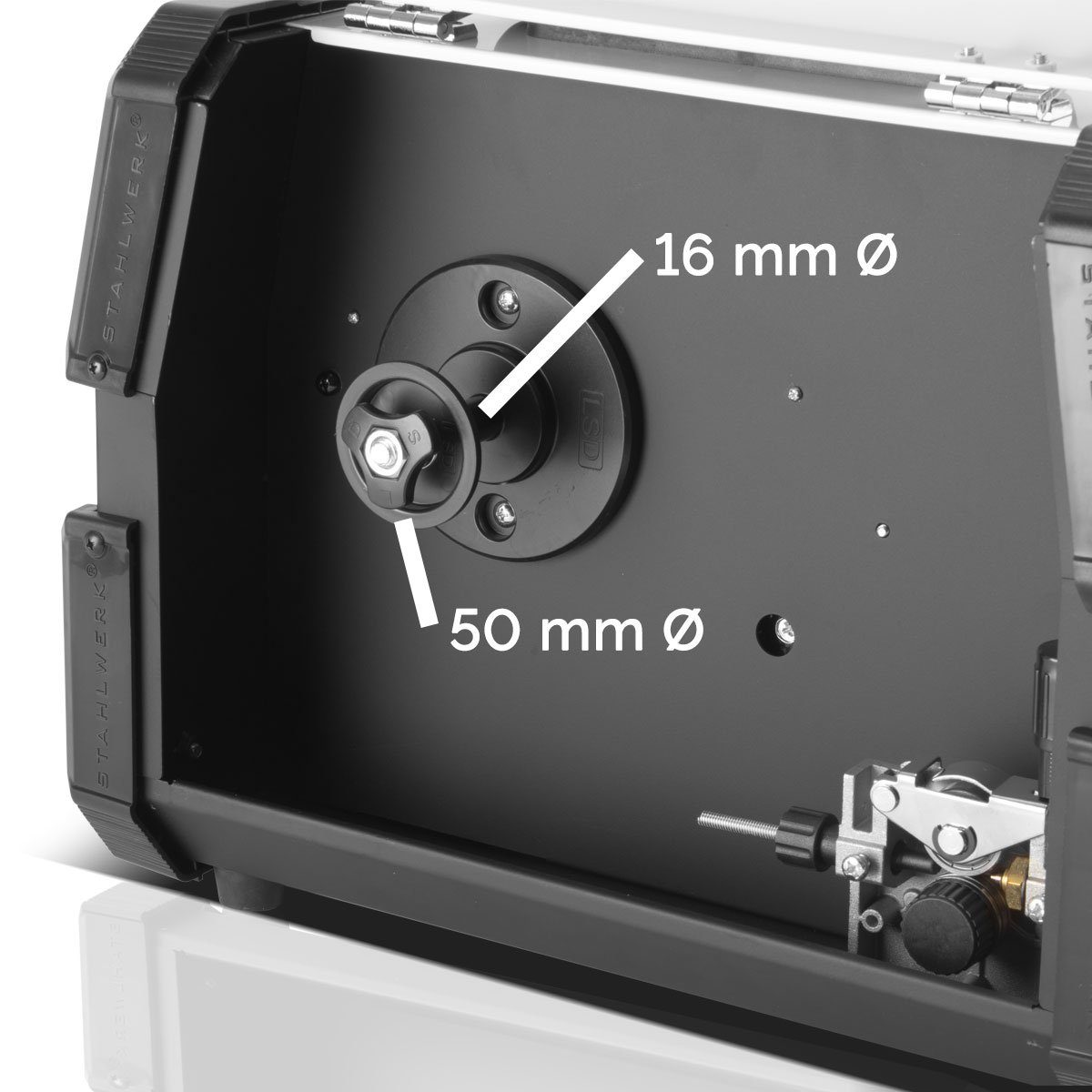 Jahre Schweißgerät Schutzgasschweißgerät A, - 40 7 MIG IGBT 155 mit MIG mit Garantie Drahtvorschub, ST MAG 155 Ampere synergischem 155 STAHLWERK MAG -