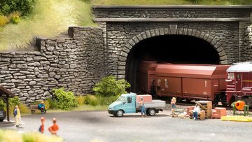 NOCH Modelleisenbahn-Spielunterlage NOCH, 58062, Tunnel-Portal, 2-gleisig, 22 x 13 c