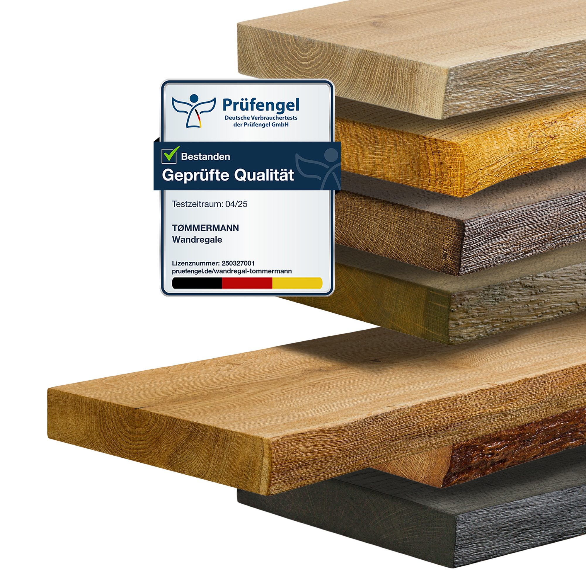 tømmermann Wandregal Schweberegal Holzregal mit Baumkante - Hängeregal aus günstig online kaufen