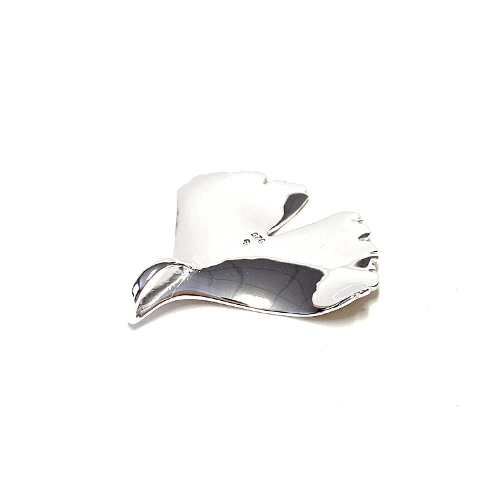 Edelschmiede925 Ohrstecker-Set bicolor Ginko Anhänger in 925 Silber vergoldet