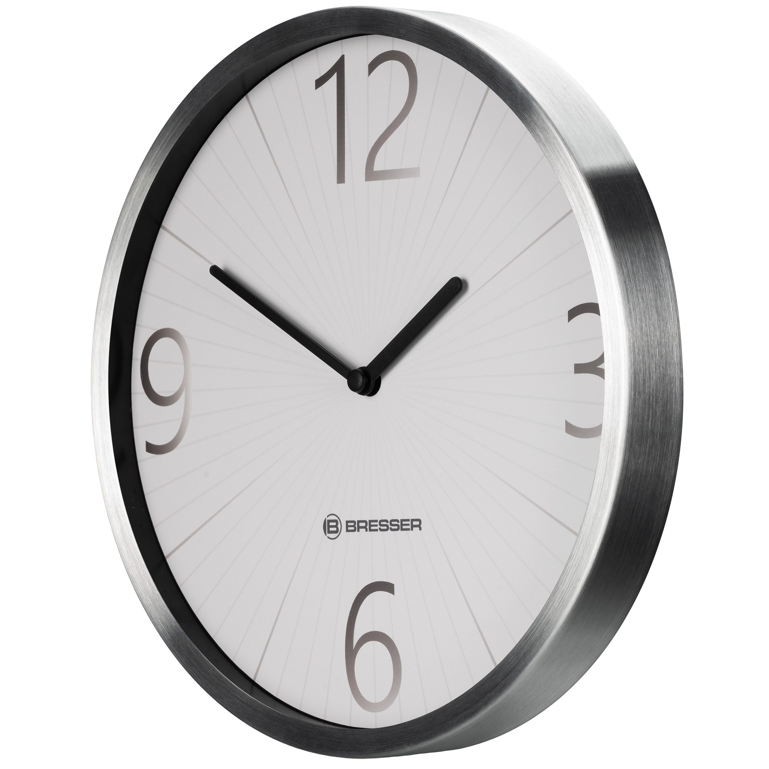 BRESSER Wanduhr BRESSER MyTime Funkwanduhr 25 cm weiß