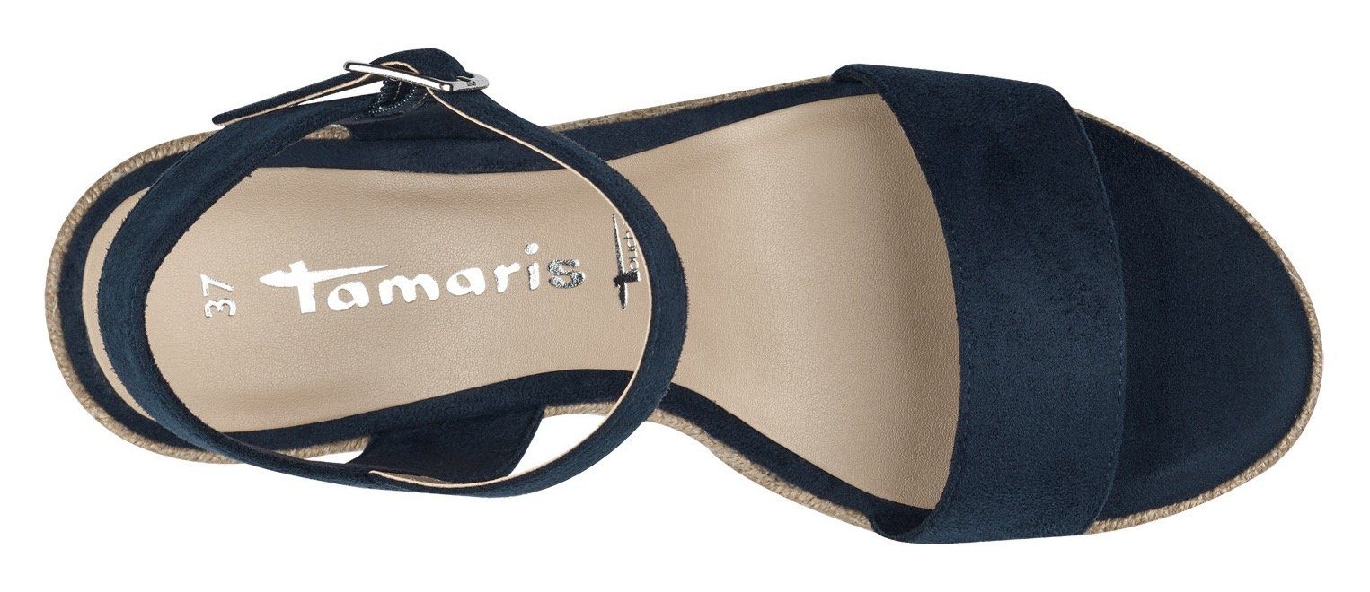 Tamaris Keilsandalette, Sommerschuh, Riemchensandale, mit verstellbarem Riemchen