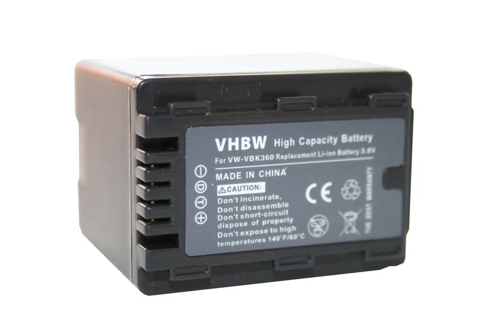 vhbw passend für Panasonic HC-V10, HC-V100, HC-V100EG-K, HC-V100M, HC-V500 Kamera-Akku 3200 mAh