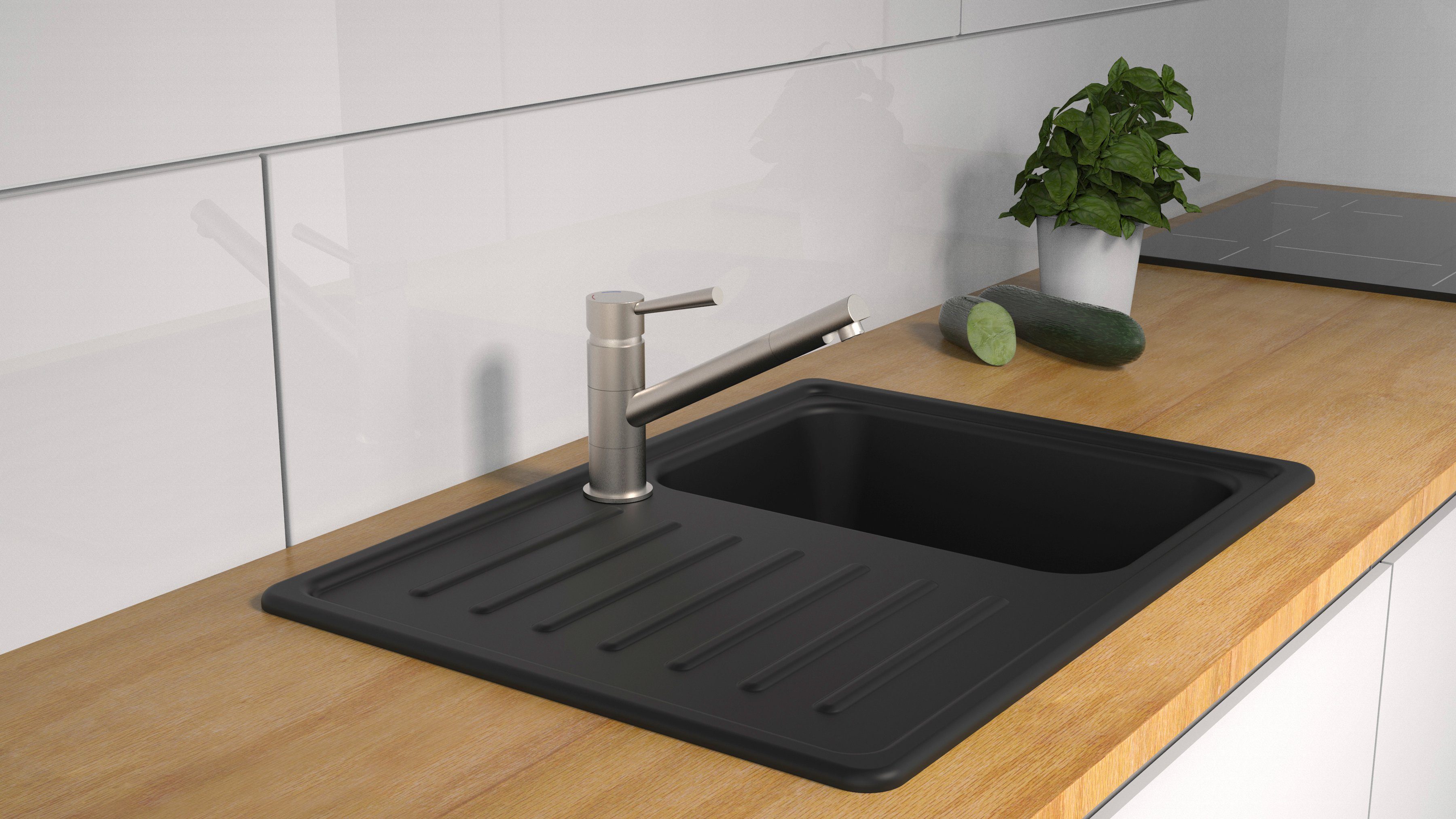 Schütte Spültischarmatur Cornwall Wasserhahn Küche mit schwenkbarem Auslauf, Mischbatterie Küche – Bild 4 von 4