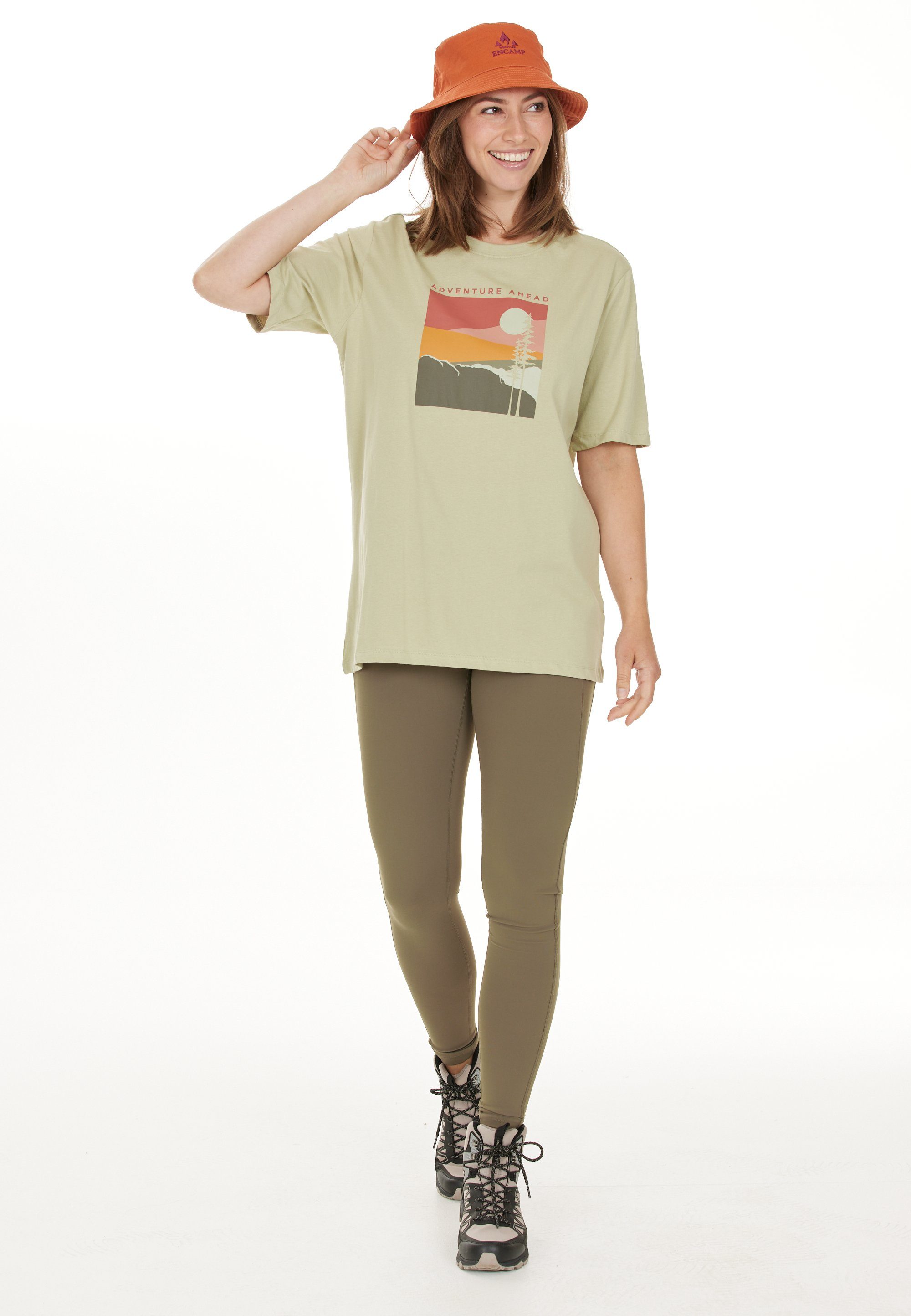 WHISTLER T-Shirt Wendy mit khaki Funktion atmungsaktiver (1-tlg)