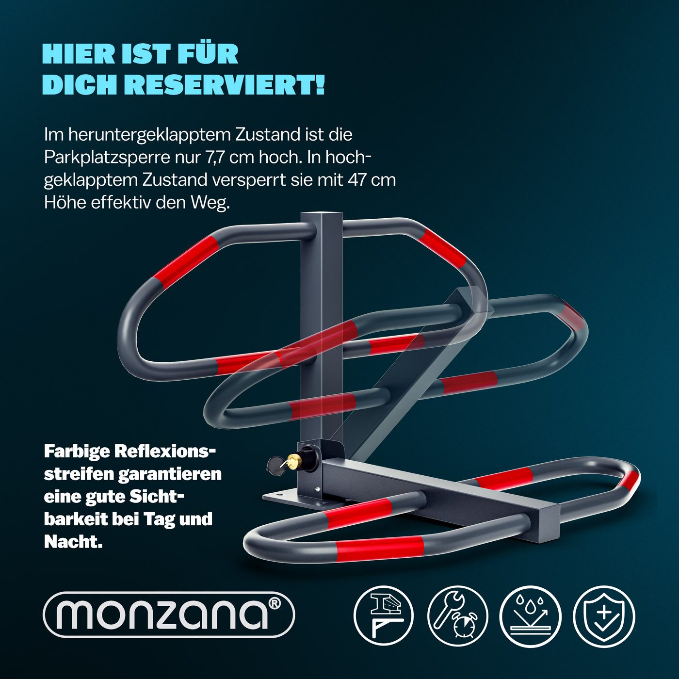 monzana Absperrpfosten