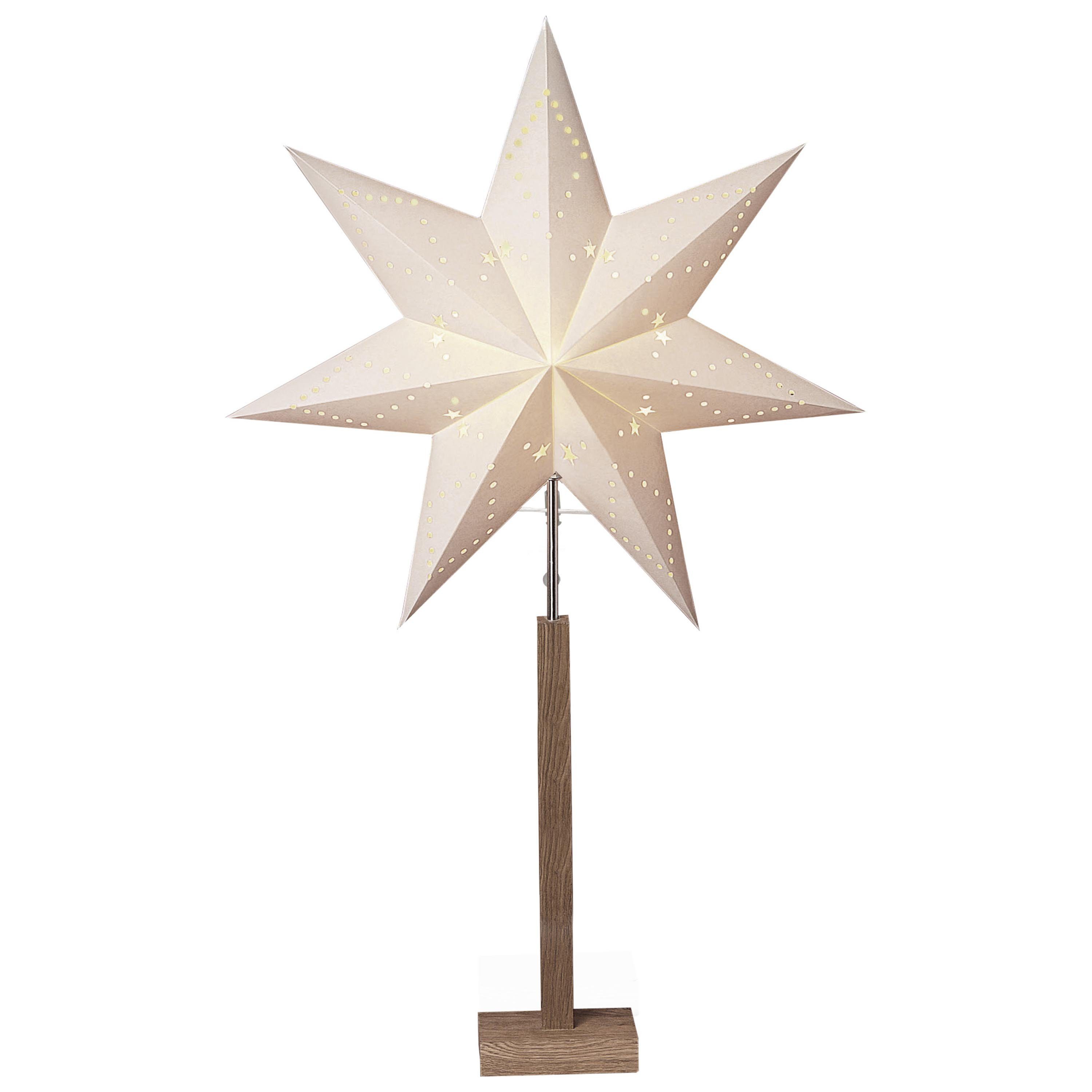 beleuchtet STAR Fensterstern LED Star mit Dekolicht stehend TRADING Bel Trading Weihnachtsstern Karo,