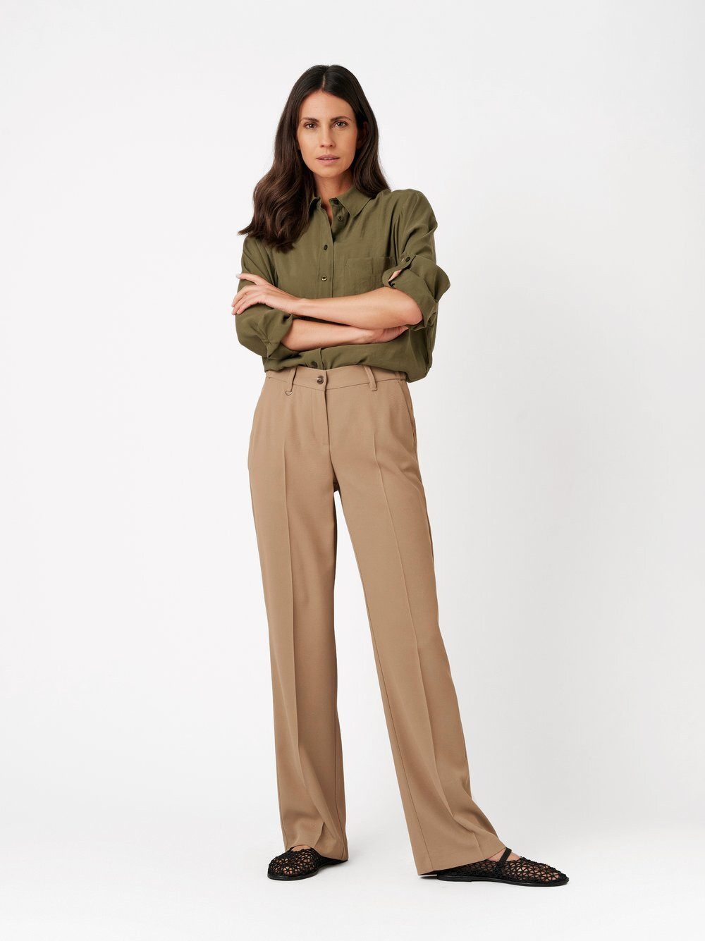 TONI Palazzohose Luisa Wide aus luftigem Twill