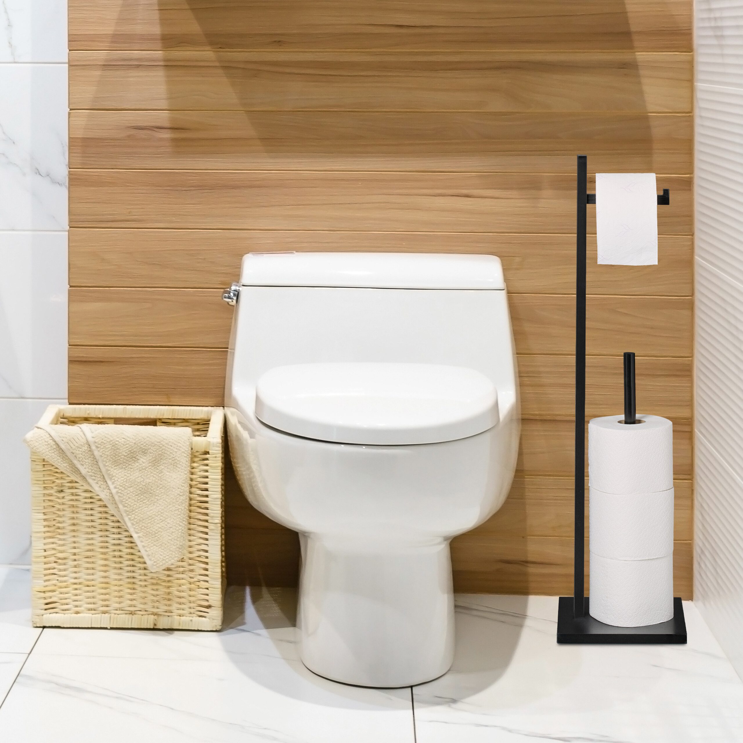 relaxdays Toilettenpapierhalter für 5 Rolle (1-St), schwarz günstig online kaufen