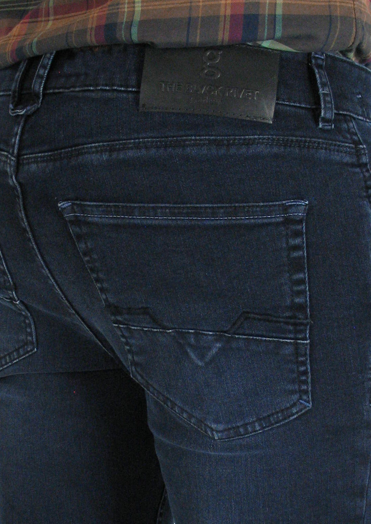Atelier GARDEUR Blue Night Stone Wash Rivet Edition Black Bennet 5-Pocket-Jeans