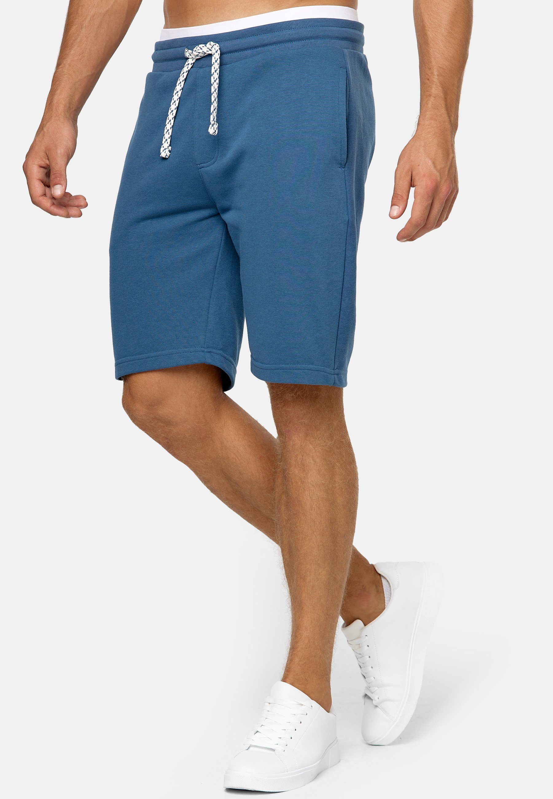 Indicode Sweatshorts Herren Aldrich Sweat Shorts Herrenshorts elastischer Bund mit Kordelzug