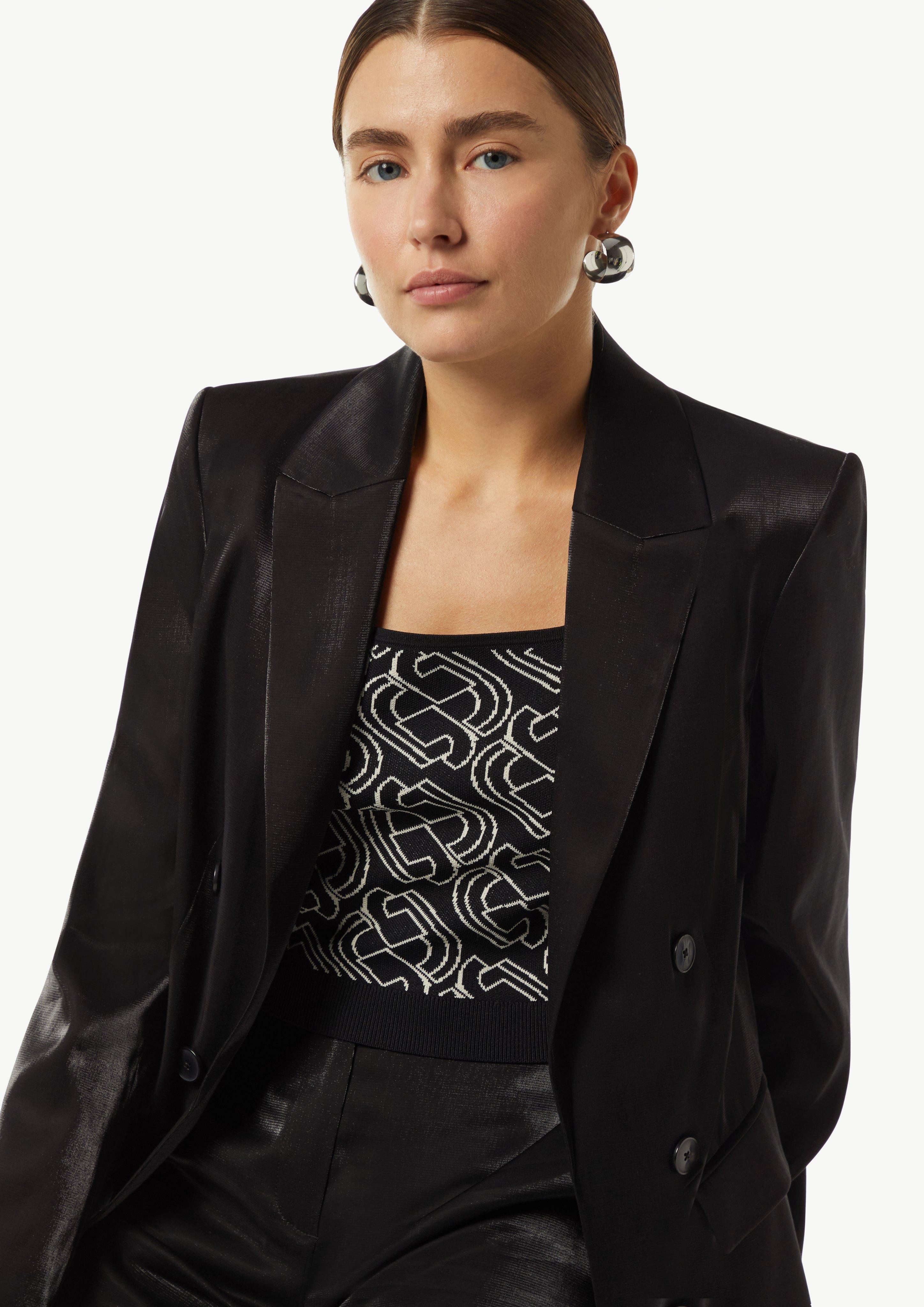 Comma Blusenblazer Glänzender Blazer mit Zierknöpfen günstig online kaufen