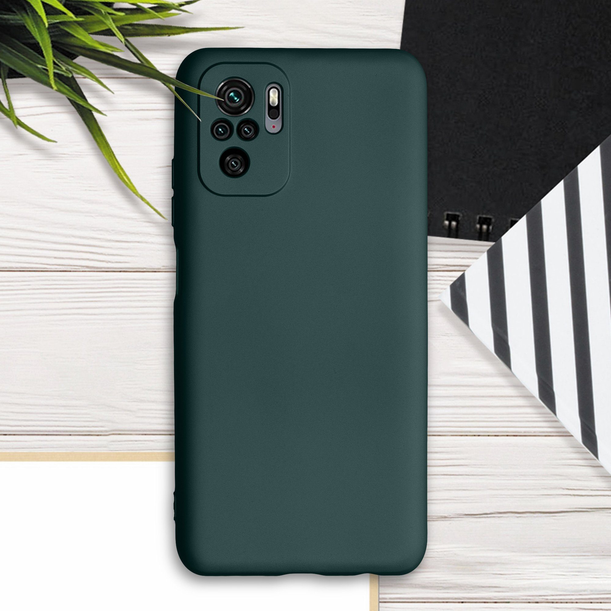 kwmobile Handyhülle Handyhülle für Xiaomi Redmi Note 10 / Note 10S Hülle, Silikon Case metallisch schimmernd - Schutzhülle Cover – Bild 2 von 5
