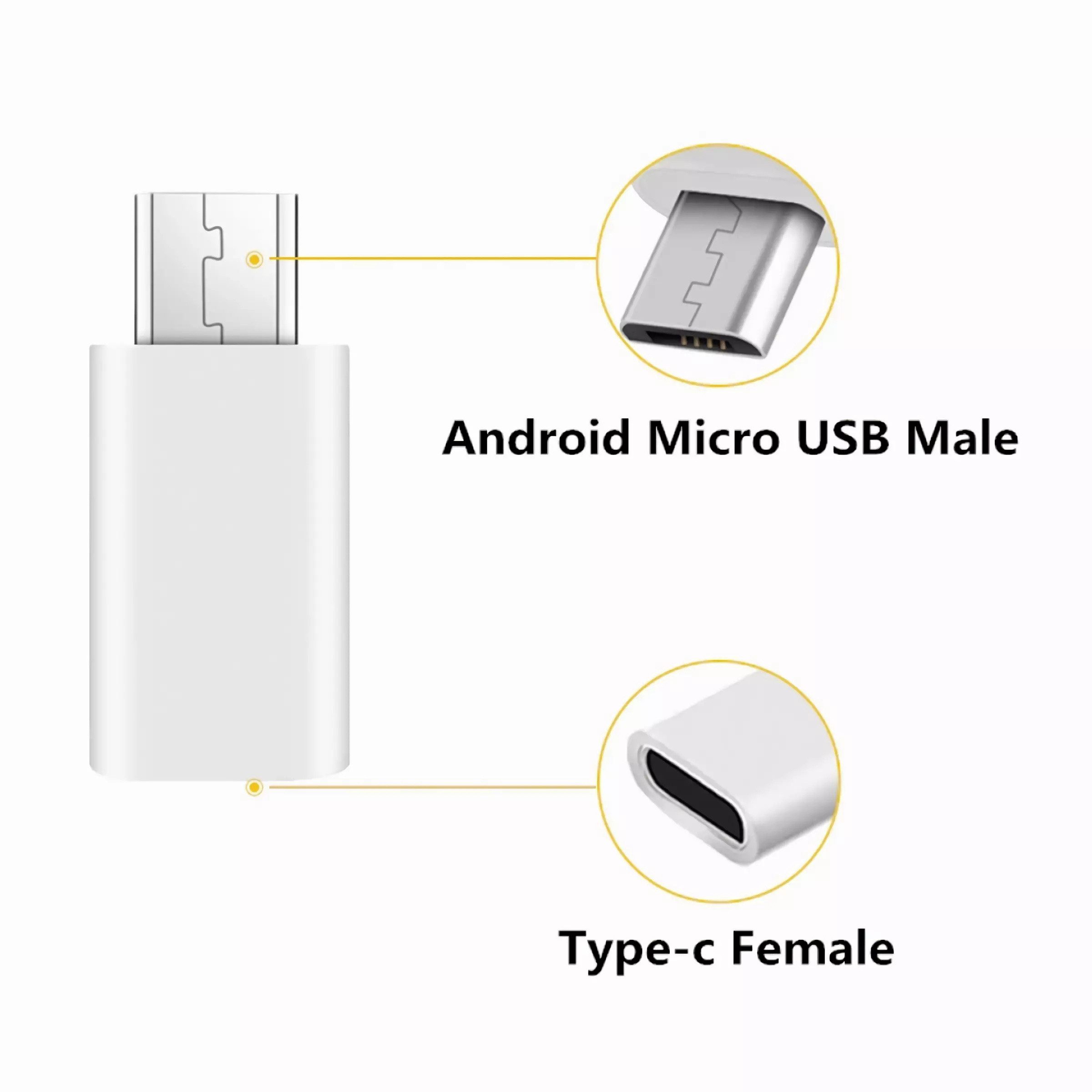 Bolwins I25 USB C auf micro USB Adapter Typ-C Buchse auf Micro B 5pin Stecker USB-Adapter Micro-USB (Micro-B, 5-Pin) zu USB-C (Typ C), 0 cm, USB-C auf Micro-USB – Bild 3 von 5