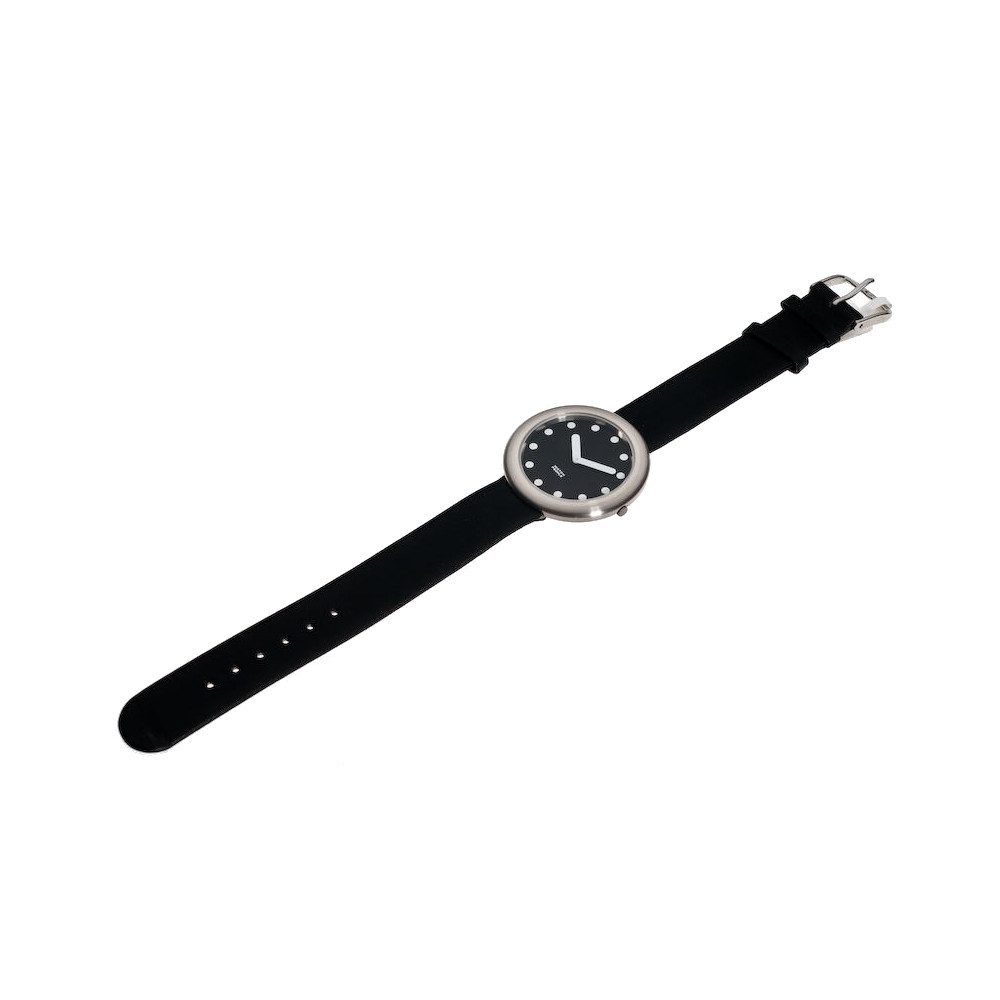 Watchpeople Quarzuhr Damen Armbanduhr Liz Edelstahl Lederband Olive Schwarz WP-9000192, flach und leicht, versenkte Krone im Gehäuse