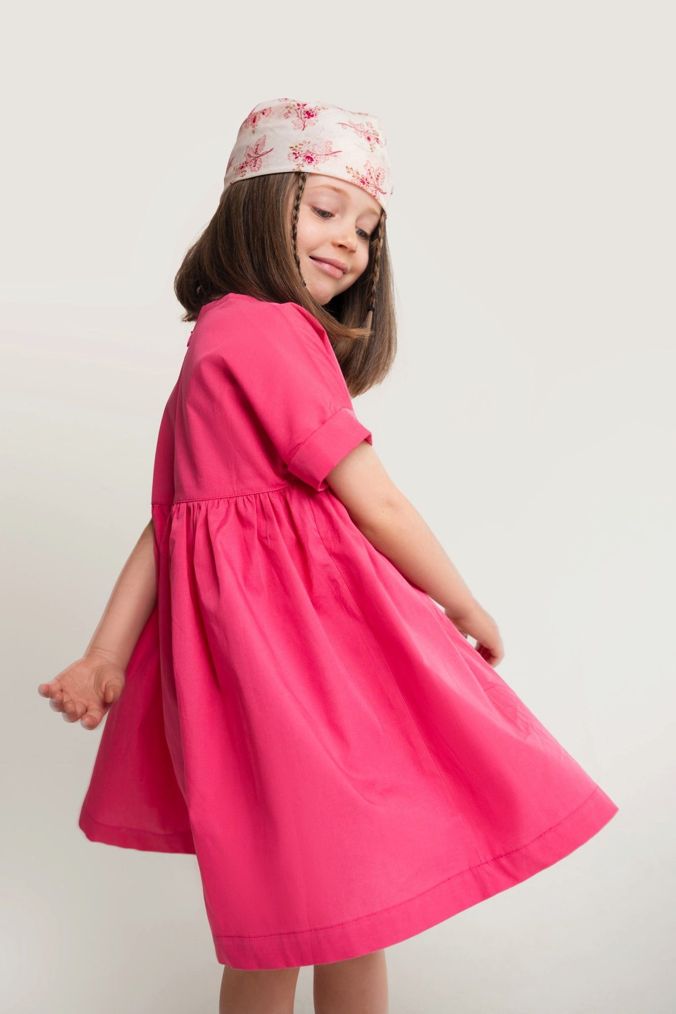 # SATURNDAY Sommerkleid für Kinder in Pink aus 100% Baumwolle