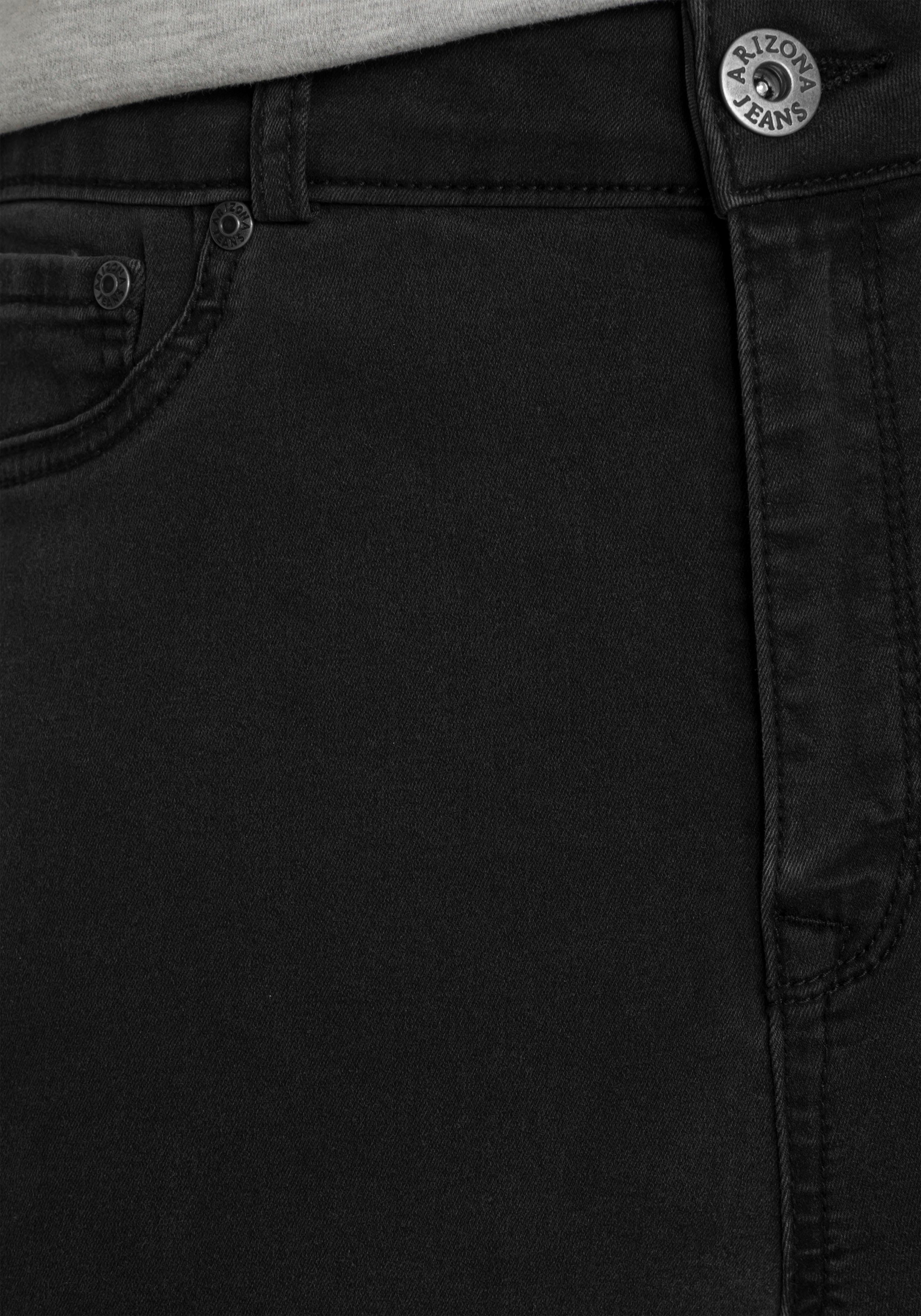 Waist mit Arizona Skinny-fit-Jeans Ultra High offenem dark-grey Stretch Saum