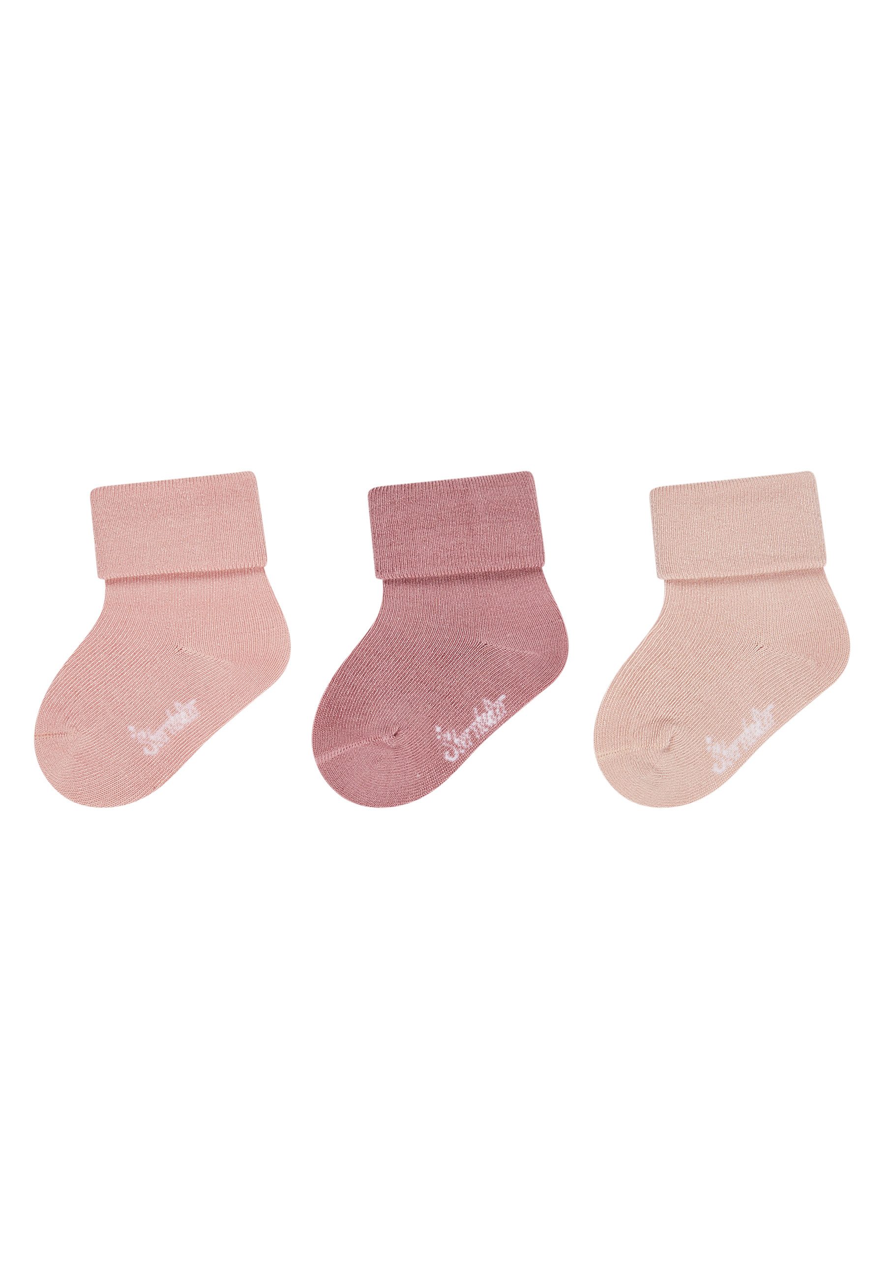 Sterntaler® Basicsocken Baby Socken 3er-Pack uni (3-Paar, 3er-Pack) Baby-Socken 3er-Pack, Umschlag, Bambus-Viskose, weich & hautfreundlich