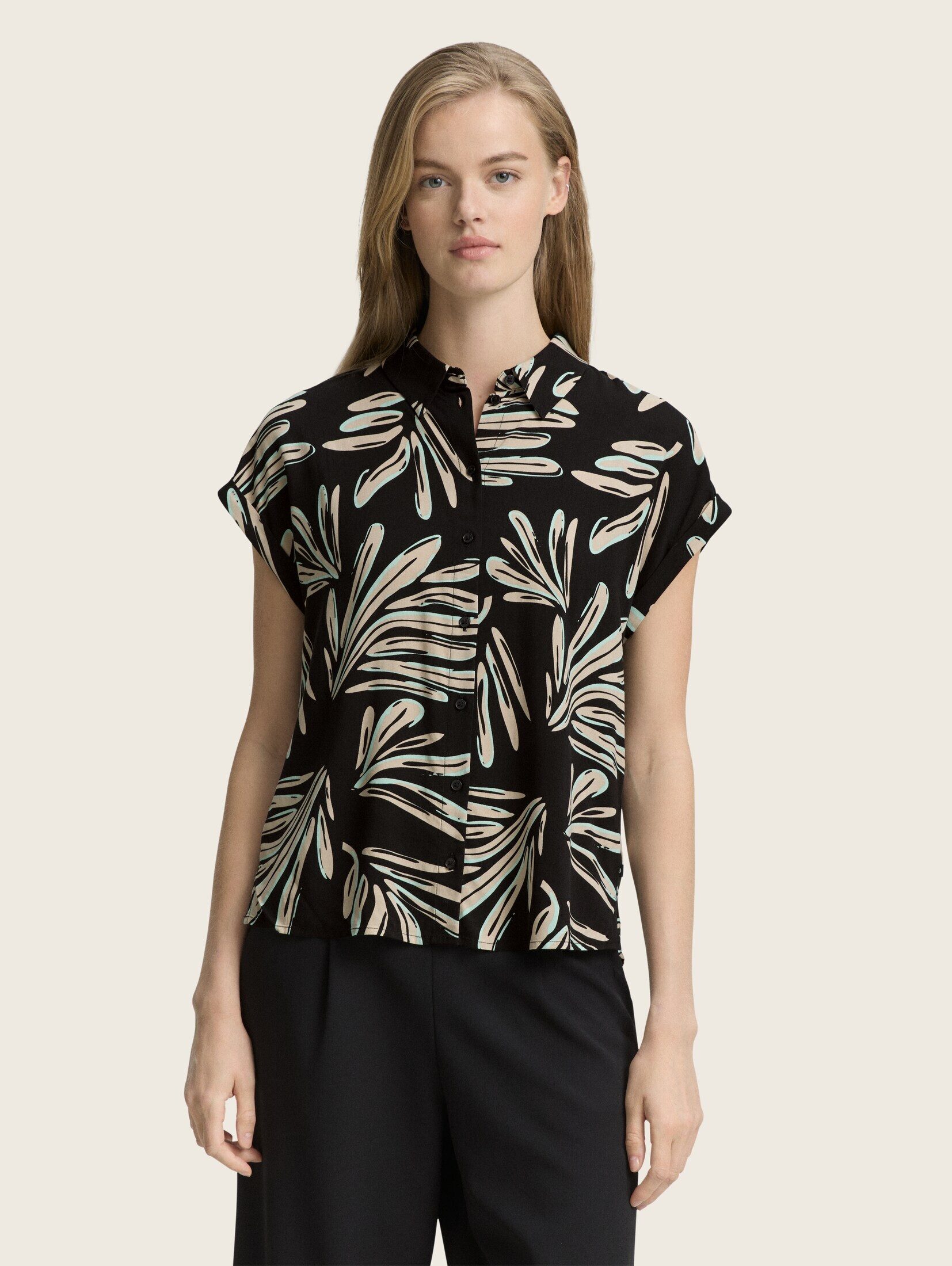 TOM TAILOR Denim Kurzarmbluse Bluse aus günstig online kaufen
