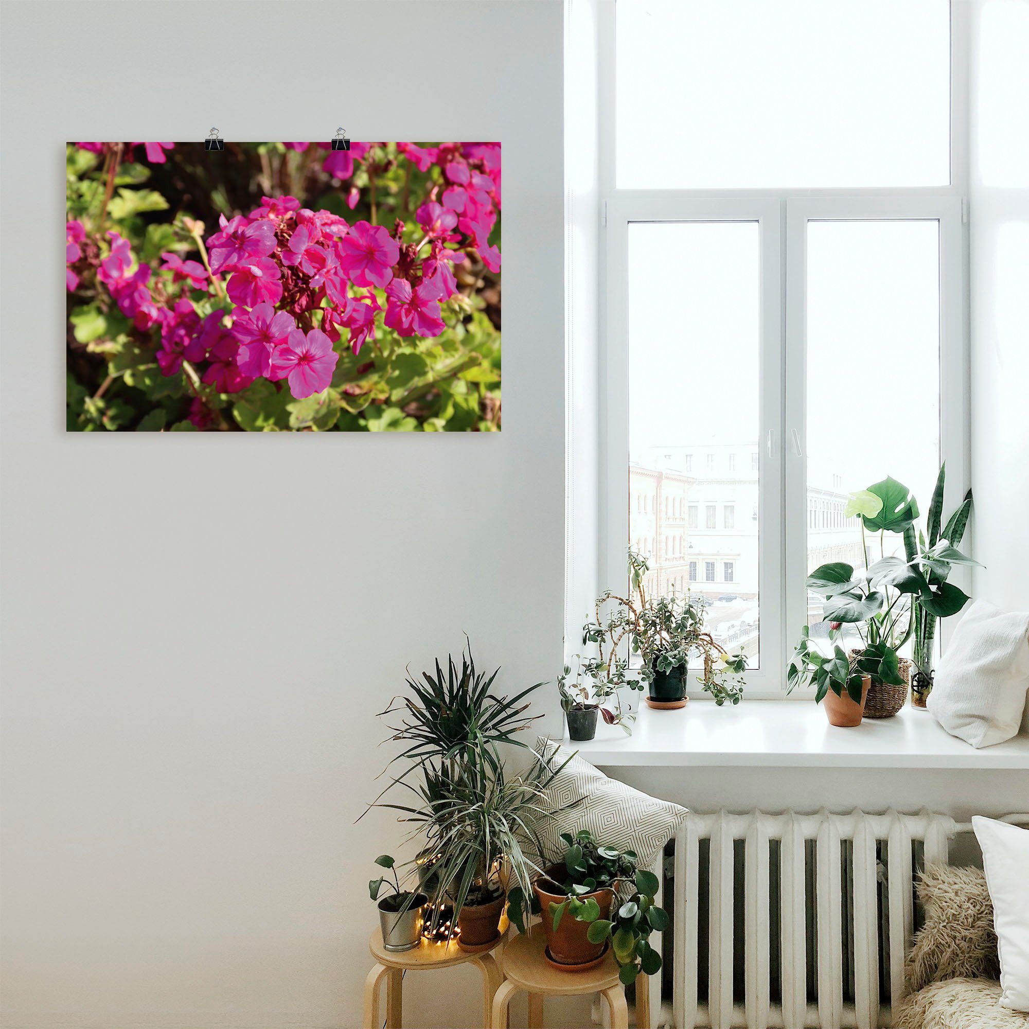 Alubild, Erinnerungen Blumenbilder an Poster Artland den Wandbild Wandaufkleber Sommer, oder versch. Größen St), (1 als in Leinwandbild,