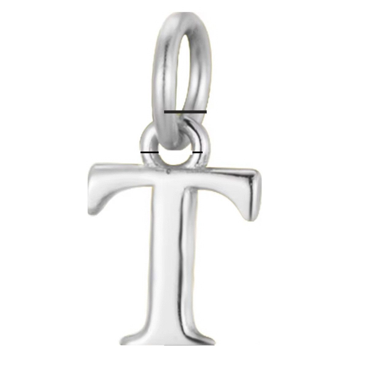 Silberkette Buchstabenanhänger " T " Kette mit Buchstaben Anhänger T Namenskette