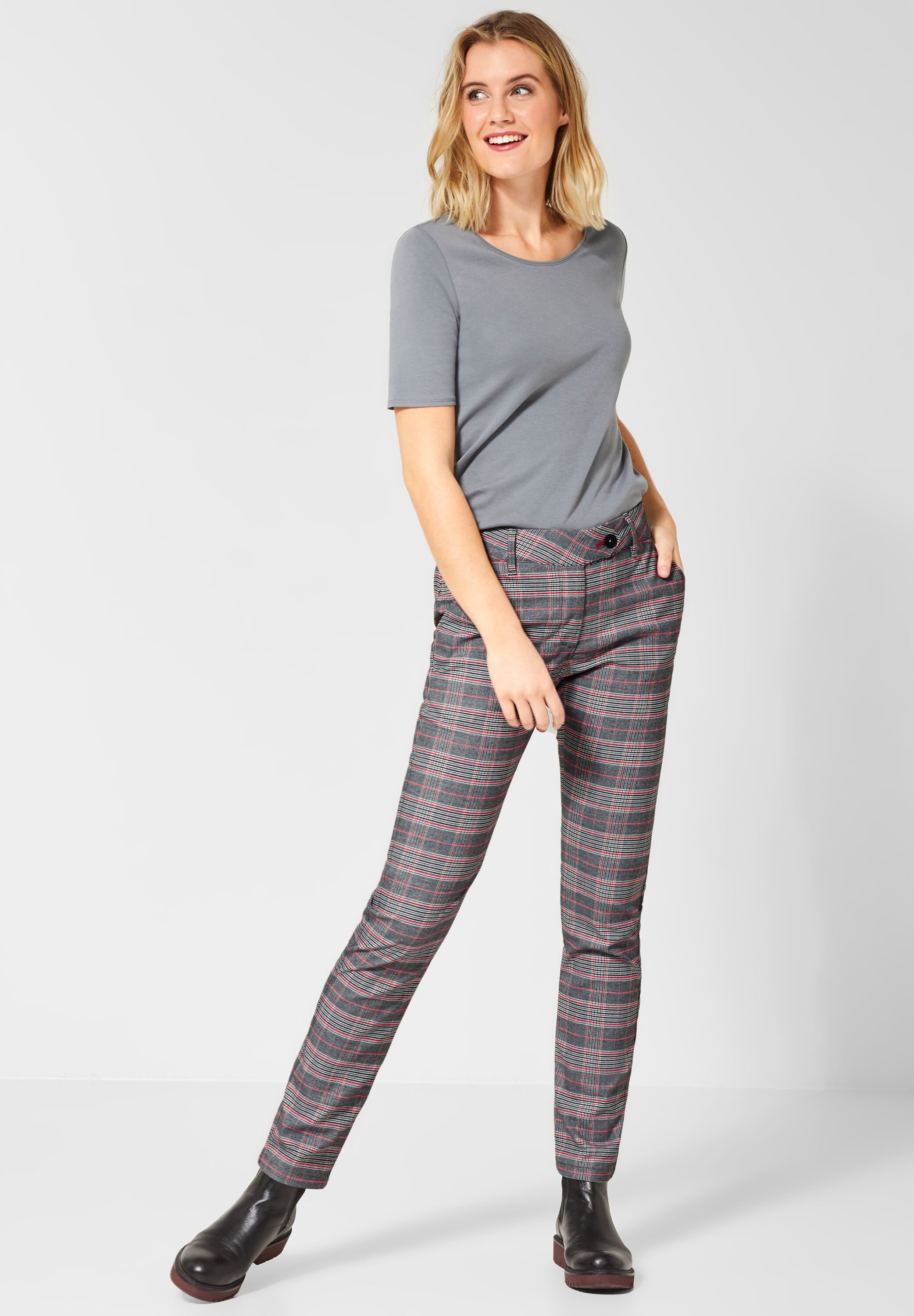 CECIL Stretch-Hose Hose mit Karomuster