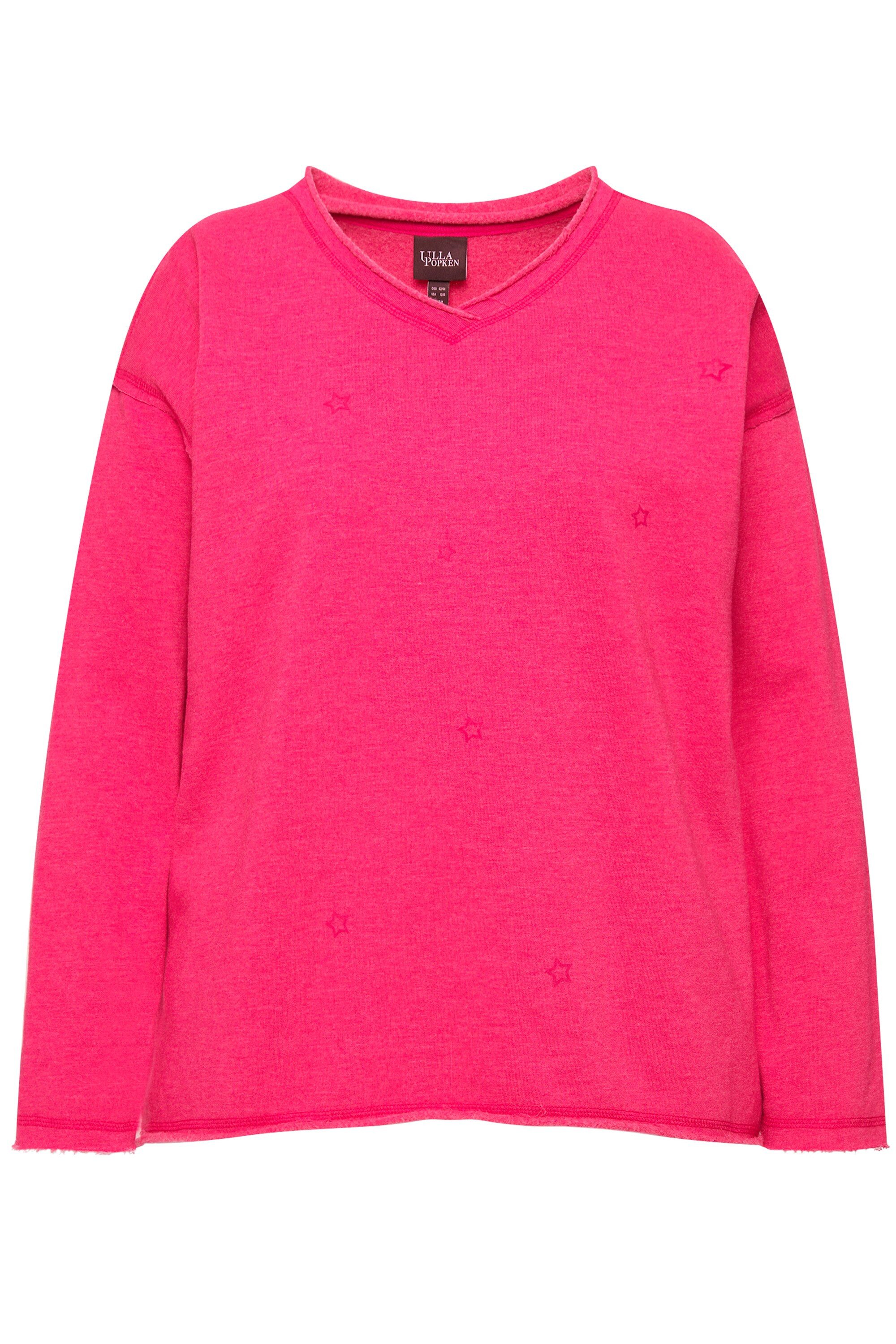 Ulla Popken Sweatshirt Sweatshirt Flocksterne Oversized günstig online kaufen