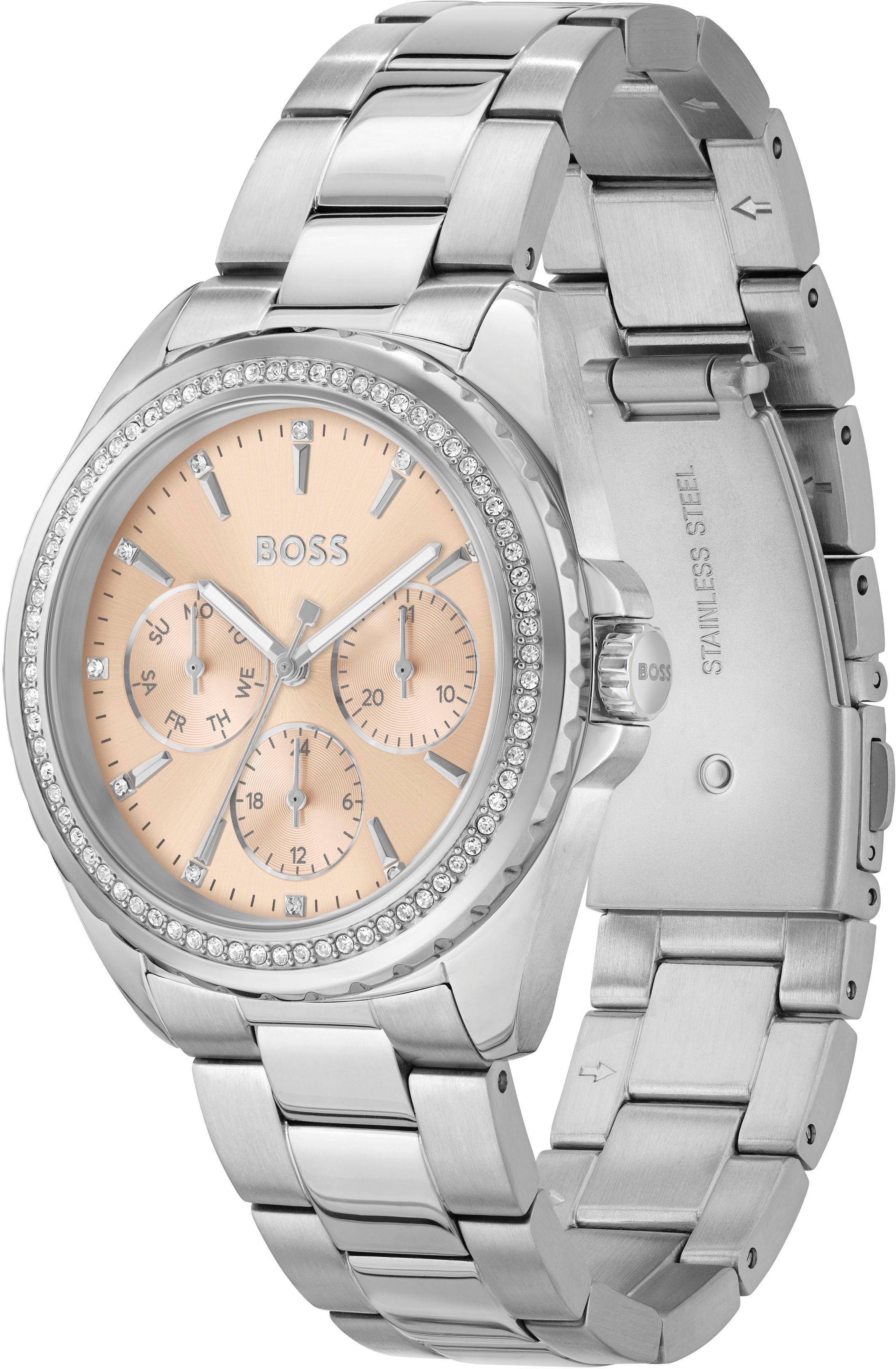 BOSS Multifunktionsuhr ATEA 1502732, Quarzuhr, Damenuhr, günstig online kaufen