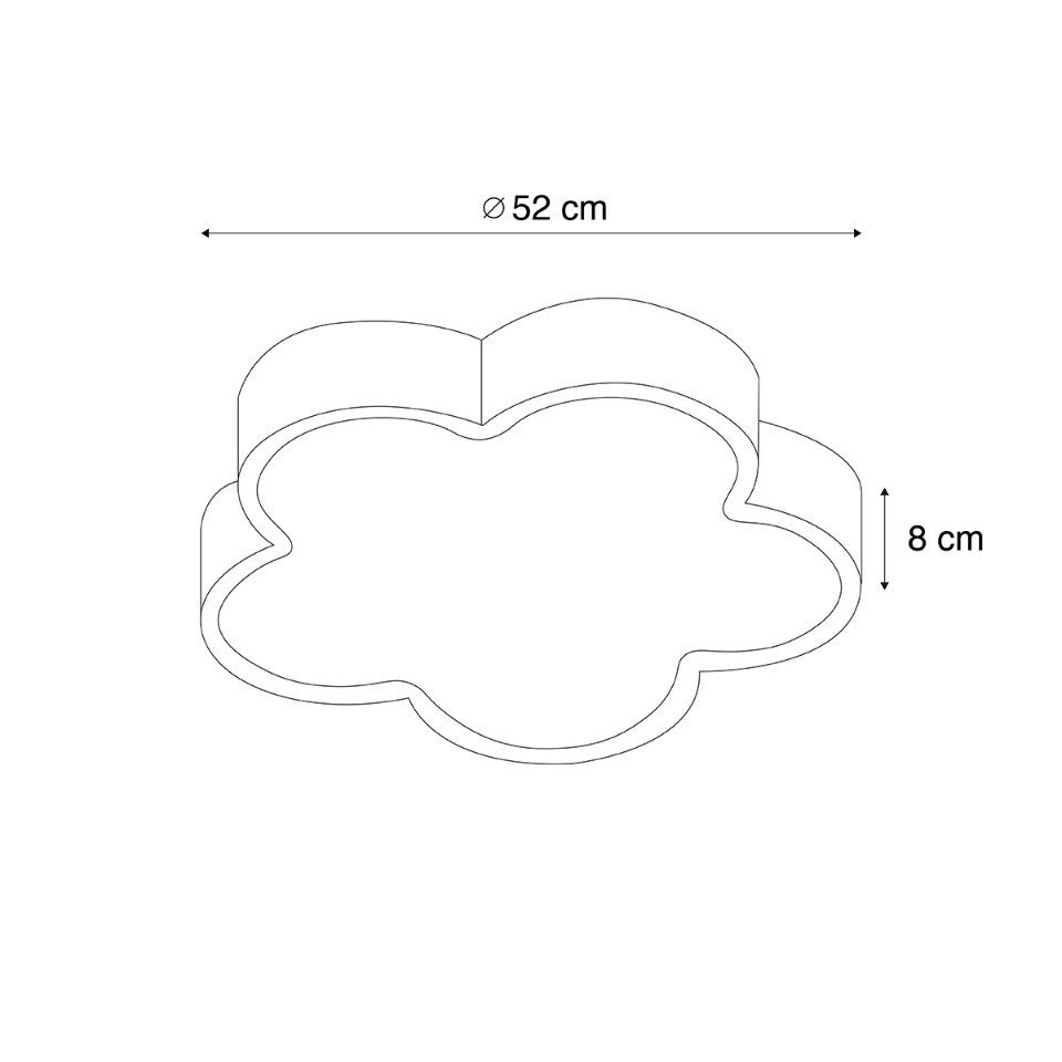 Qazqa Deckenleuchte Lucille, ohne Leuchtmittel, Warmweiß, QAZQA Deckenleuchte, e27, Grün, Holz, Für Kinder