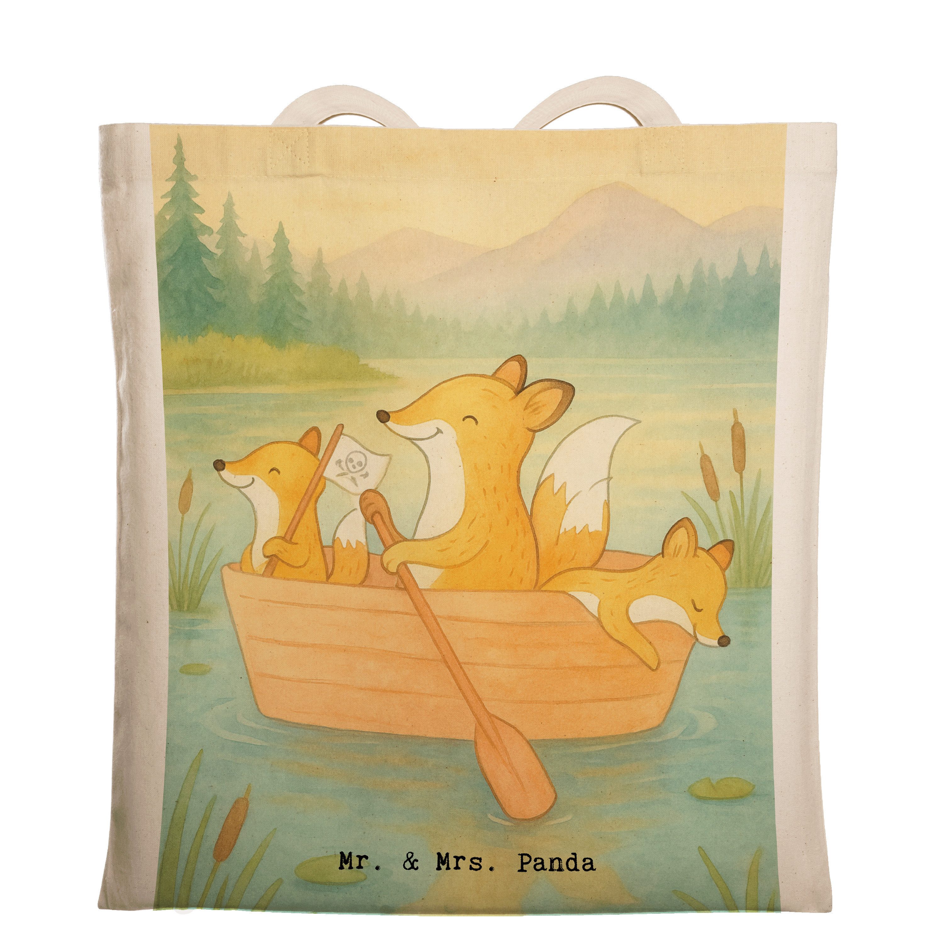 Tragetasche Fuchs Kanufahren Design, Tote Bag, Weiß, Kanutour, Tasche, Geschenk