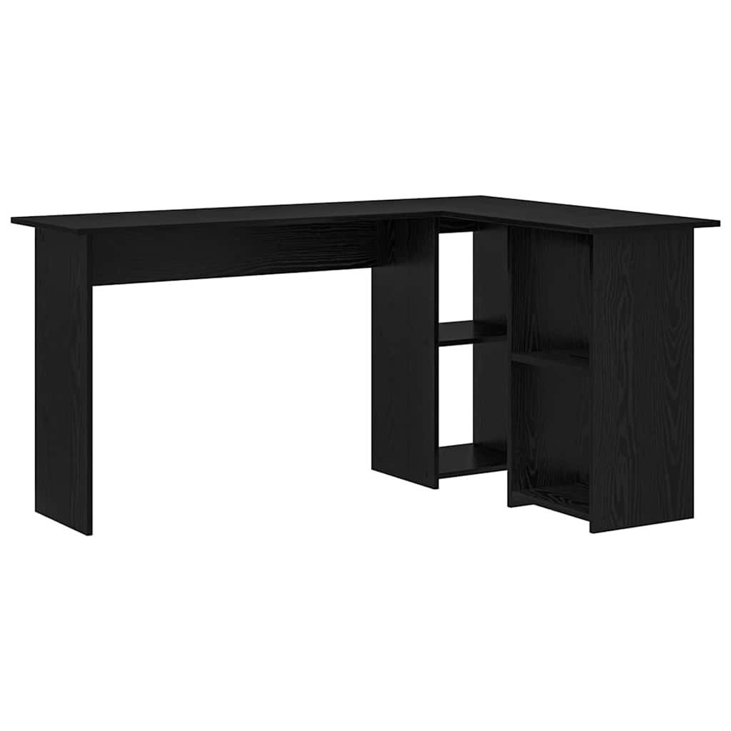 vidaXL Schreibtisch Schreibtisch mit Regal Schwarz günstig online kaufen
