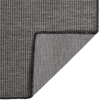 Teppich Outdoor-Flachgewebe 140x200 cm Grau, furnicato, Rechteckig