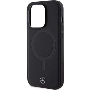 Mercedes Handyhülle Cover Case iPhone 14 Pro Max MagSafe kompatibel Echtleder 6,7 Zoll, Kantenschutz