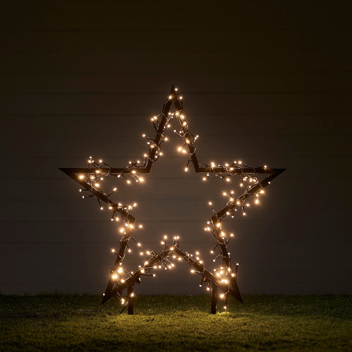 Lights4fun LED Stern 60cm Stern Stableuchte Weihnachtsdeko Außen