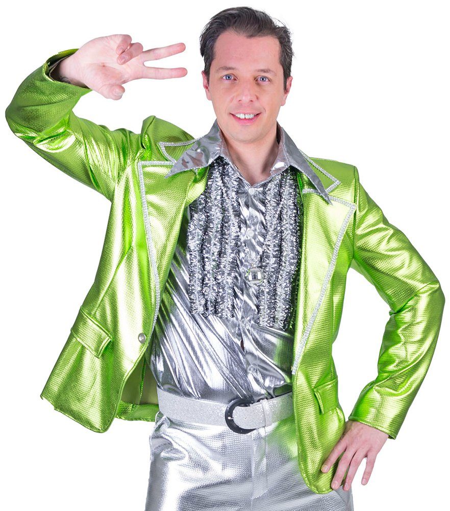 Funny Fashion Kostüm Disco Fever Metallic Kostüm Jacke für Herren - Neo günstig online kaufen