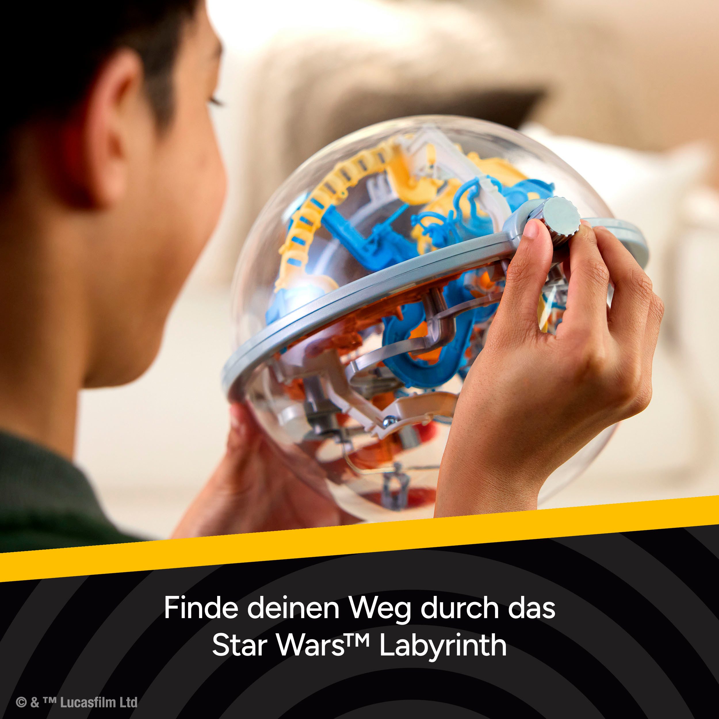 Spin Master Spiel Perplexus Star Wars - The Mandalorian, mit 80 Hindernissen, Geschicklichkeitsspiel