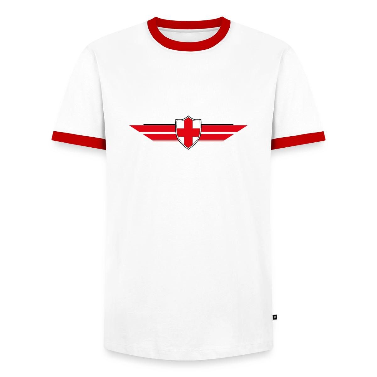 Spreadshirt T-Shirt England Fußball Fanlook Wappen Männer Kontrast T-Shirt (1-tlg)