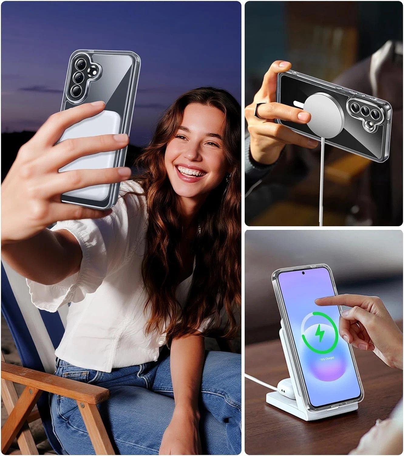MSM Protech Handyhülle Hülle + 2X Schutzglas für Samsung Galaxy A57 5G Panzerfolie MagSafe 9H – Bild 4 von 5