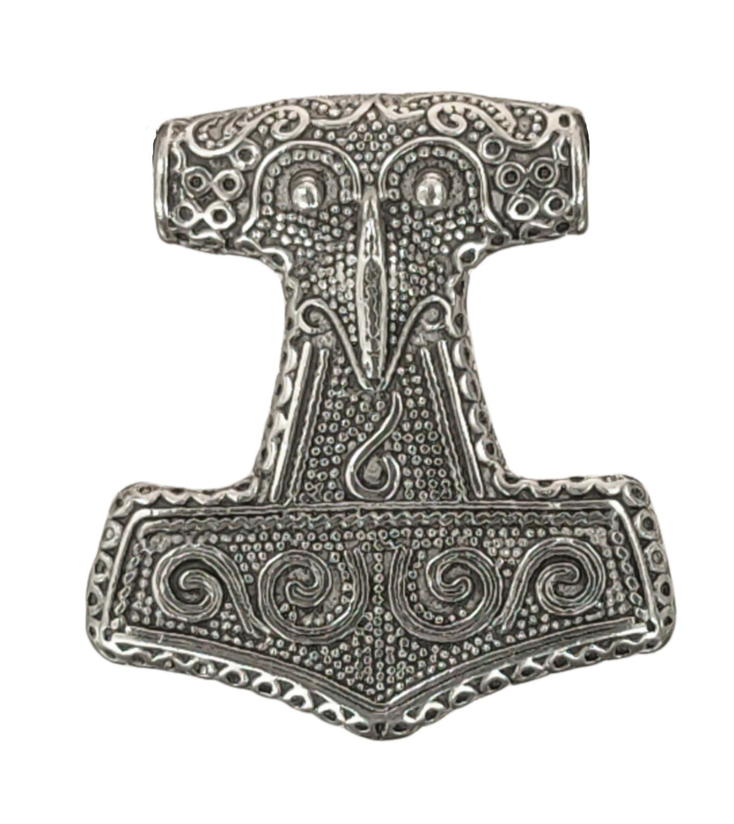 Kiss of Edelstahl Anhänger Schonenhammer Leather Mjölnir Thorhammer Thorshammer Kettenanhänger