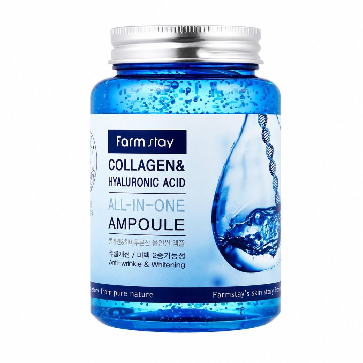 Hyaluron Serum Farmstay All-in-One-Ampulle mit Kollagen und Hyaluronsäure