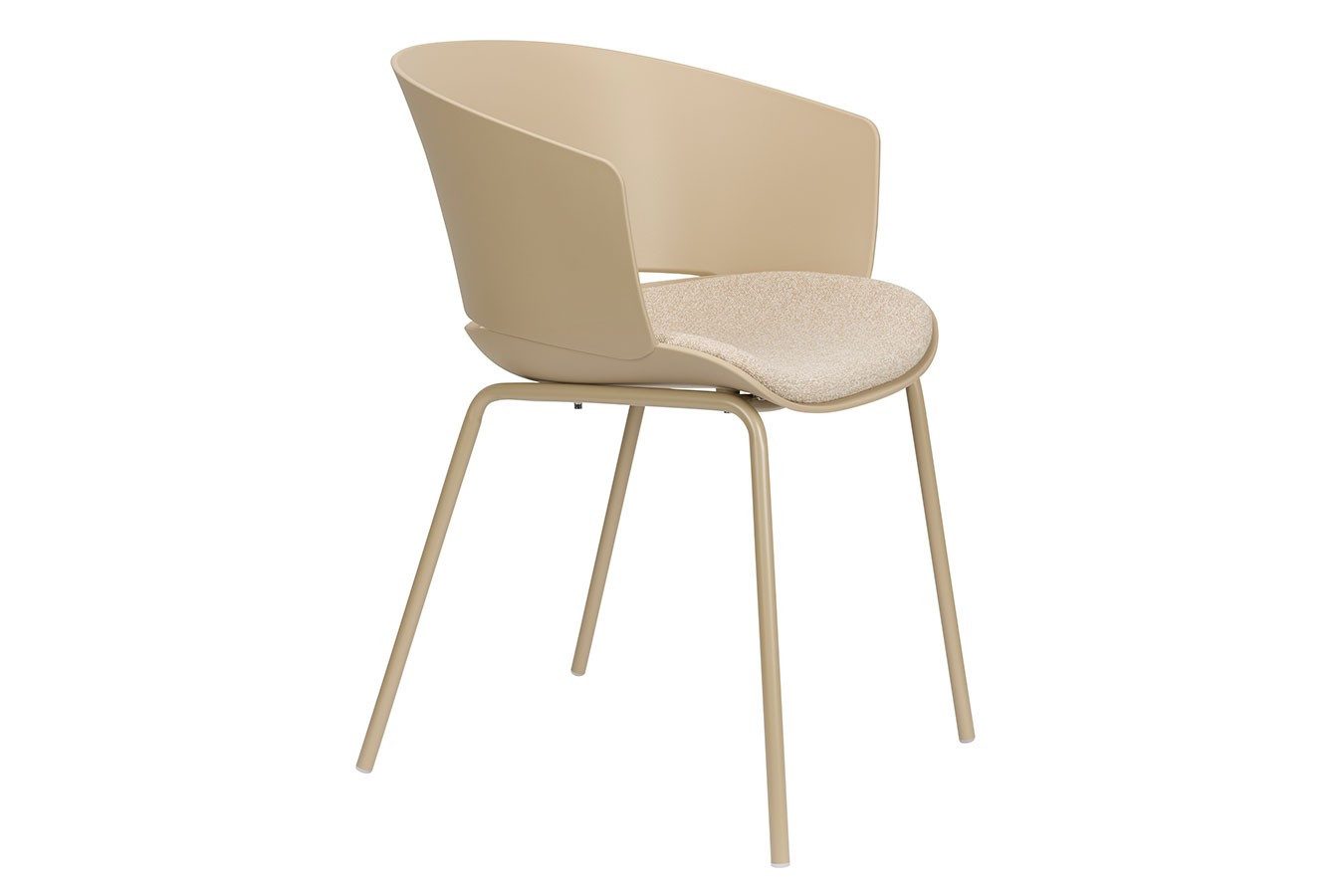 Zuiver Armlehnstuhl Designerstuhl Jessi Kunststoff beige