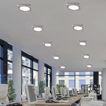 etc-shop LED Einbaustrahler, LED-Leuchtmittel fest verbaut, Warmweiß, 2er Set LED Einbau Strahler silber Decken Strahler Wohn Schlaf Zimmer