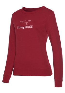 KangaROOS Sweatshirt mit Kontrastfarbenem Logodruck, Loungeanzug