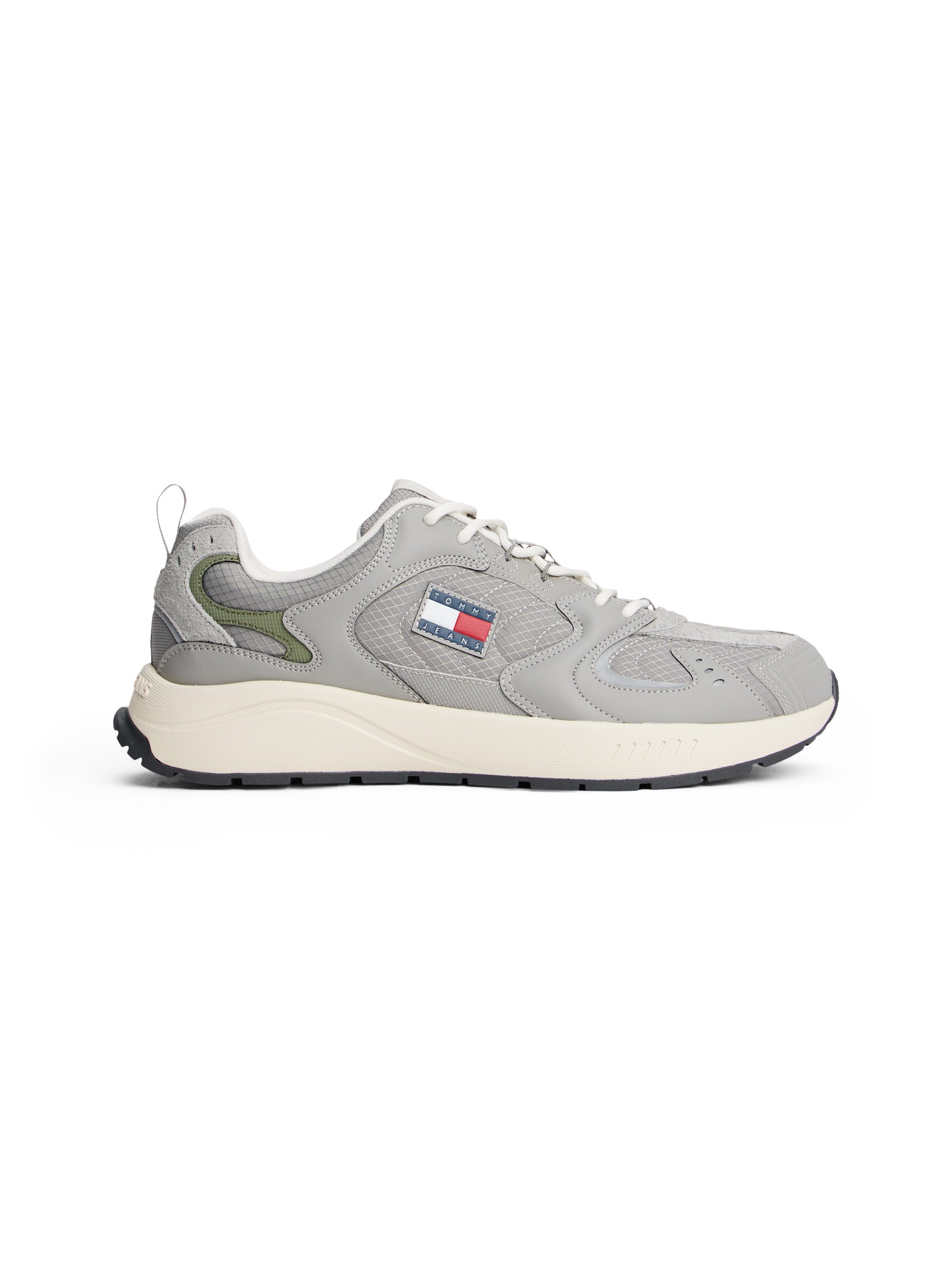 Tommy Jeans TJM RUNNER MIX MATERIAL Sneaker, Freizeitschuh, Halbschuh, Schnürer mit abgepolstertem Schaftrand